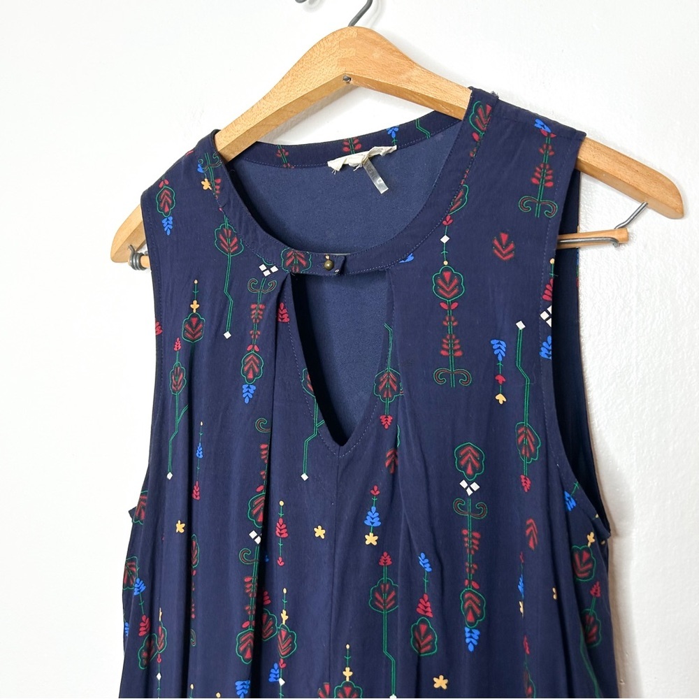 Entro Sleeveless Boho Print A line‎ Mini Dress Large L - Picture 3 of 9